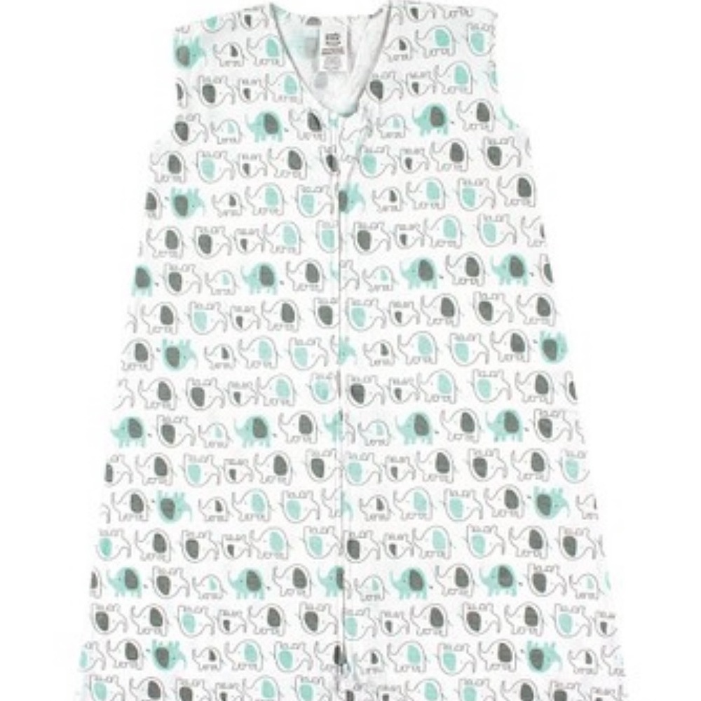 🐘Cream & Green Elephant Wearable Blanket - Newbor